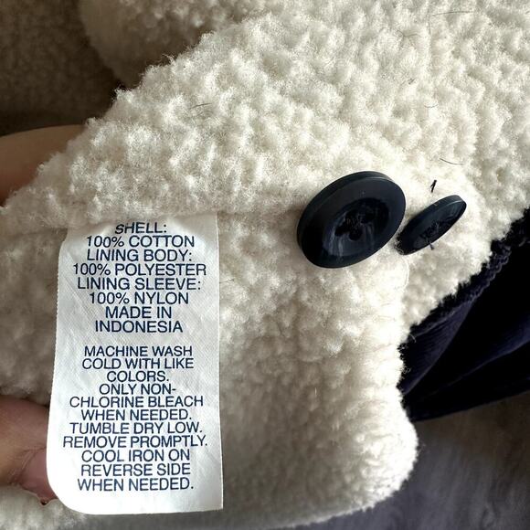 High Sierra Men’s L Corduroy Sherpa Jacket Blue Workwear Casual - Picture 6 of 8